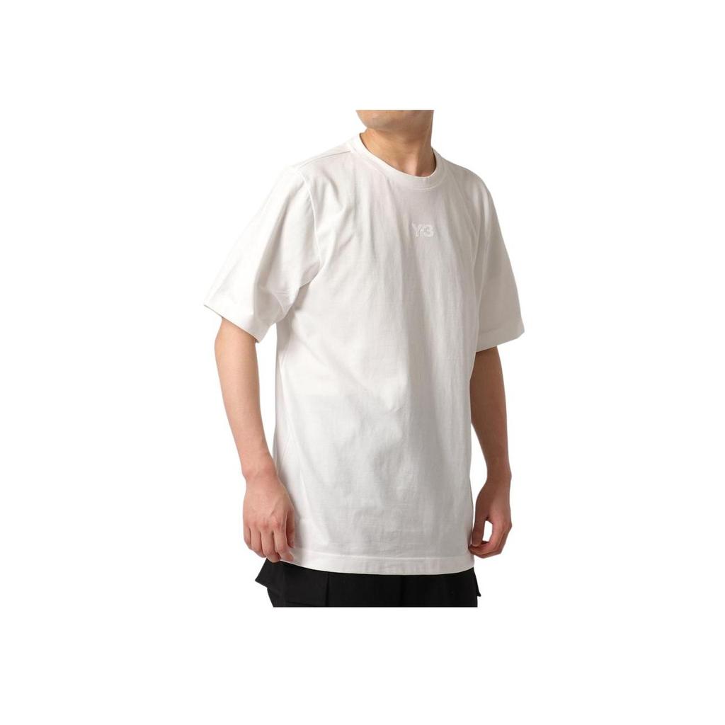 Y-3 SS22 Solid Color Short Sleeve Crew Neck T-Shirt Men Tops White HG6092