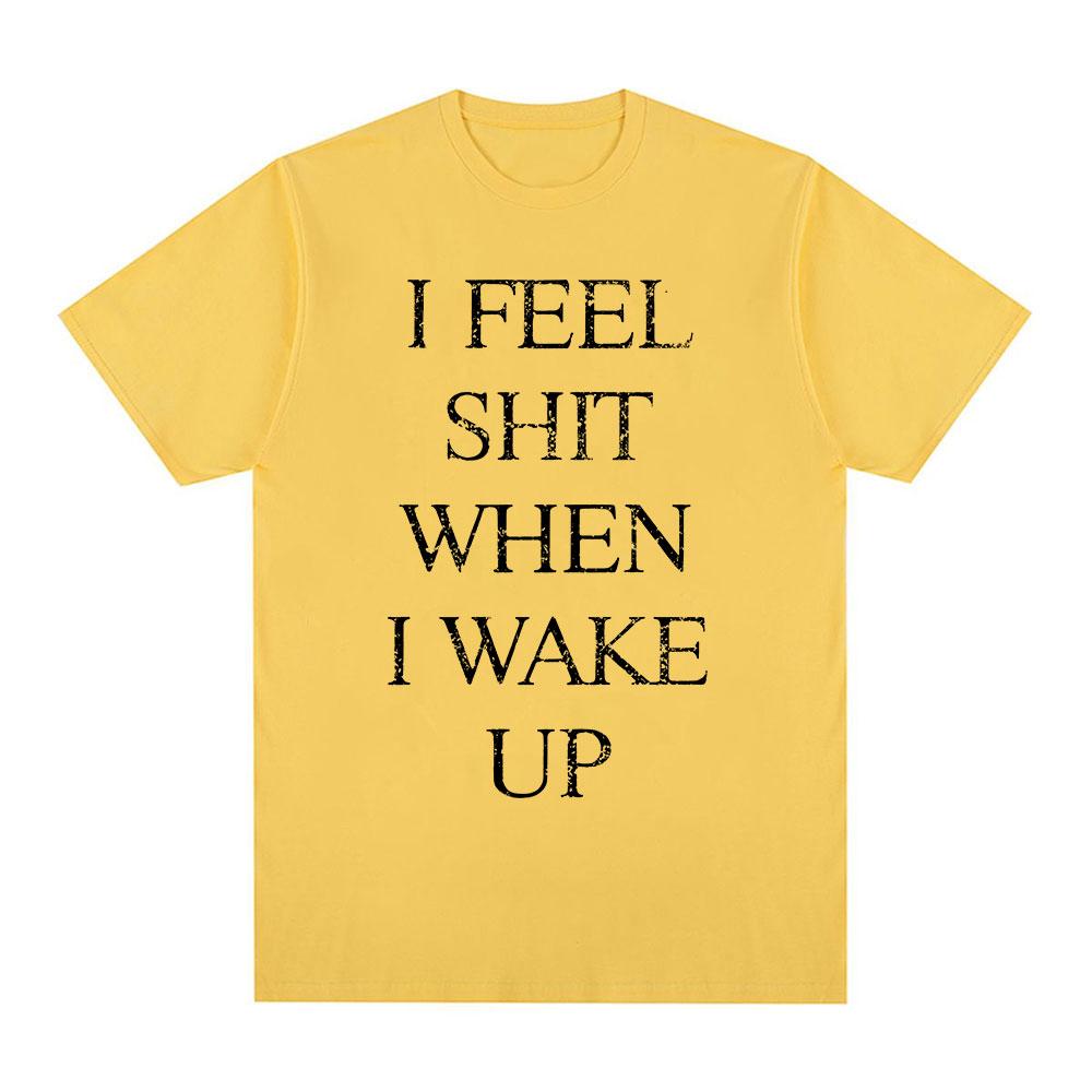 Yungblud I Feel Shit When I Wake Up Tshirts Men Clothing Fashion Hip Hop Short Sleeves T Shirt Cotton Summer Tshirt Streetwear