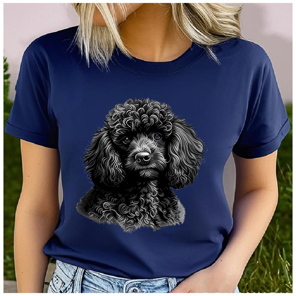 Unisex Cotton T-shirt with Black Color Print, Round Neck, Casual, Short Sleeve, Fashion Top for Summer, 100%