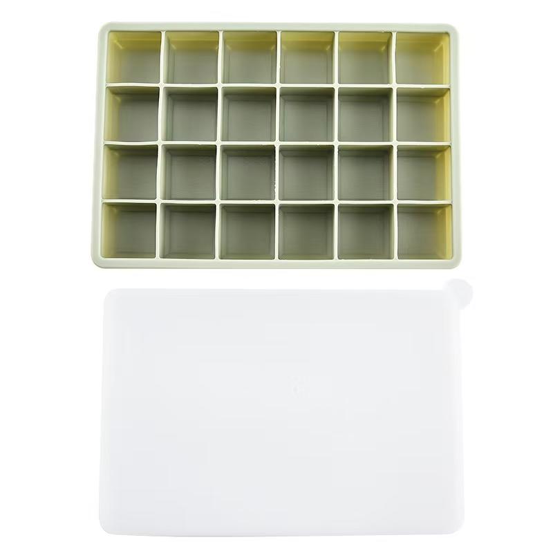24 Grid Silicone Ice Cube Mold Big Square Ice Cube Tray Mold Ice Cube Maker Non-toxic Durable Bar Pub Wine Ice Blocks Maker