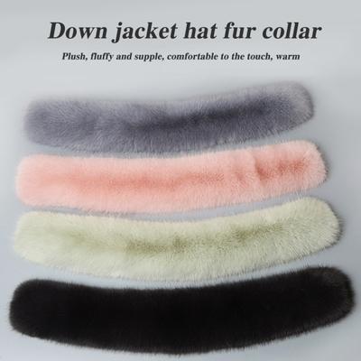 Yousheng Faux Fur Hood Trim Collar Soft Fluffy Plush Warm Multi Colors Available DIY Clothes Hood Sewing Collar for Cotton Clothes Jackets Hat