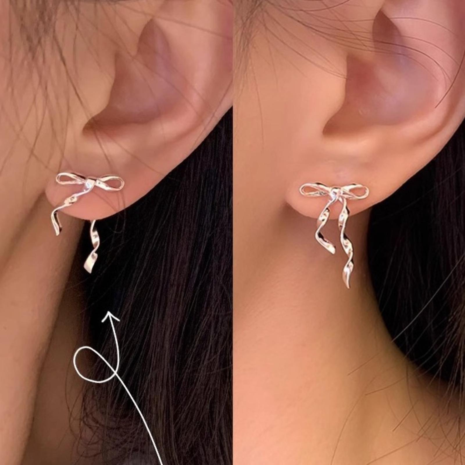 

Ribbon Bow Earrings Casual Earrings One Size