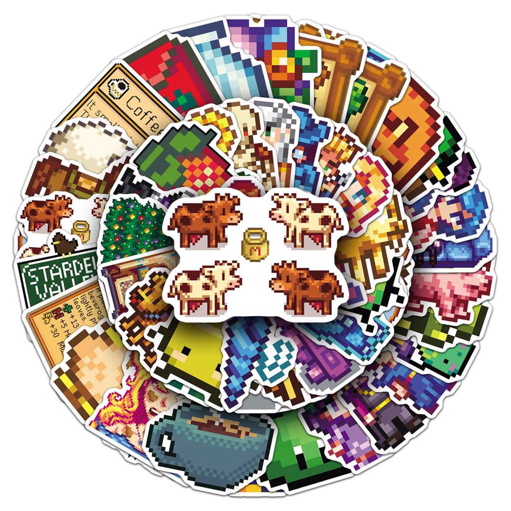 1050Pcs Game Stardew Valley Sticker Cartoon Funny Doodle Decal Children'S Toy Gifts For Water Cup Luggage Helmet Bicycle