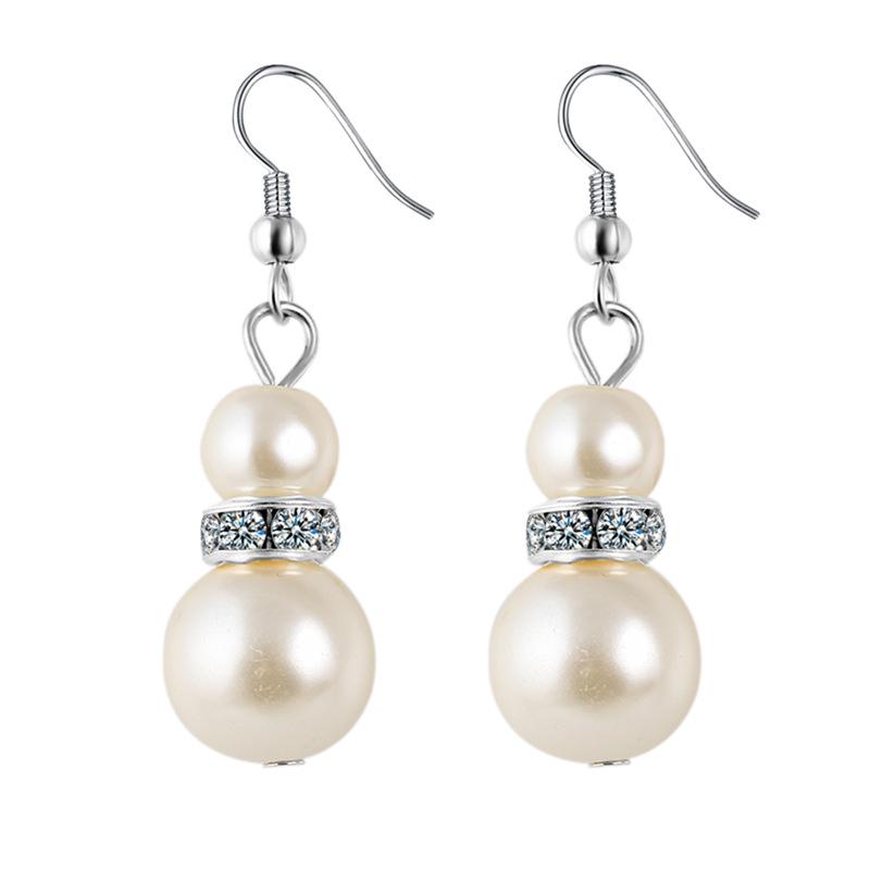 Klasický dámský šarm perleťový náhrdelník náušnice náramek dámská nevěsta luxusní party šperků