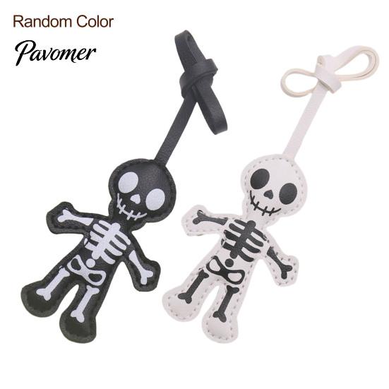 Gothic Skeleton Hanging Ornament Halloween Faux Leather Decoration, Black White Decoration Ornament, Double-sided Decor Pendant Dark Style