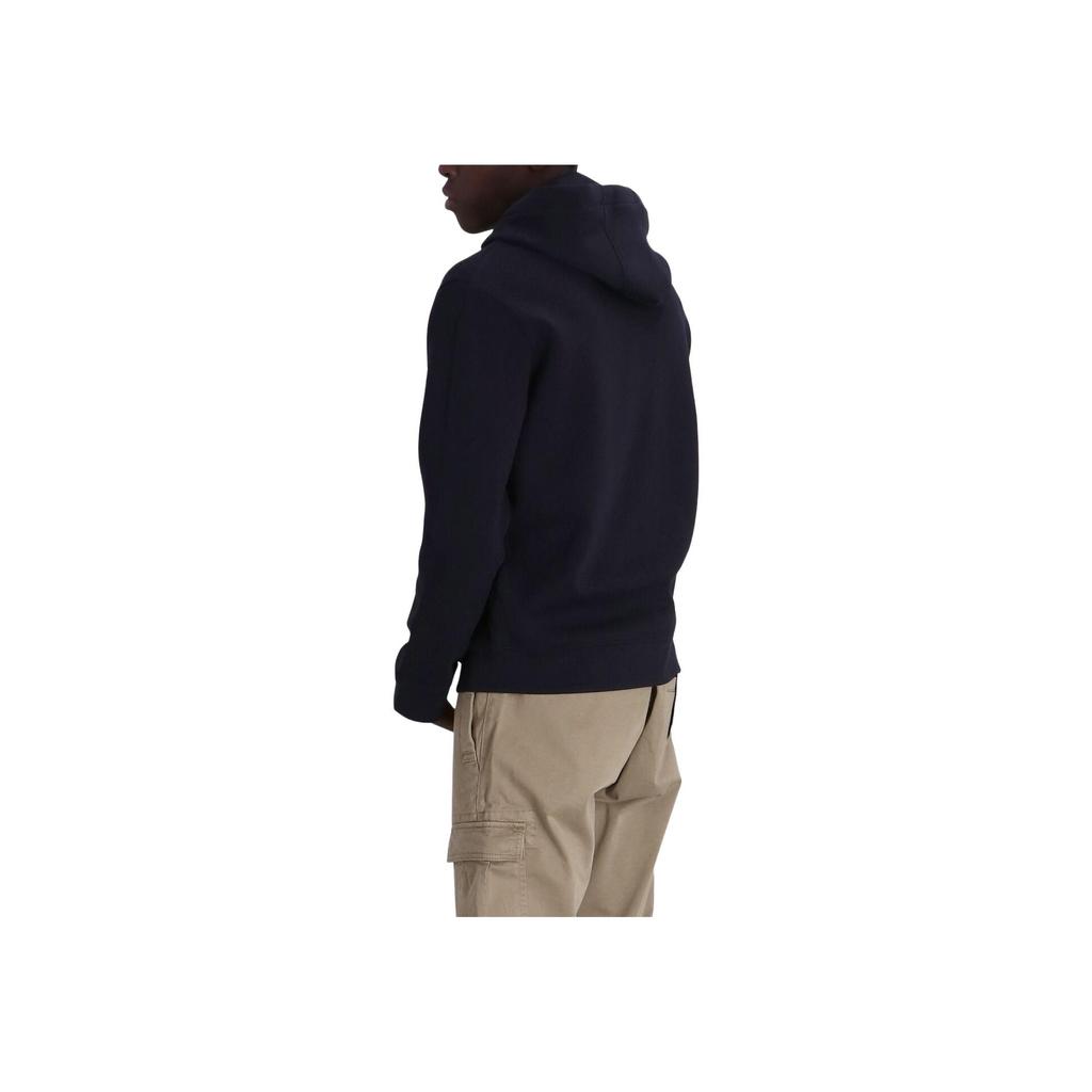 Emporio Armani SS23 Solid Color Logo Embroidered Hooded Jacket Men jackets Navy-Blue 8N1ML61JHSZ0920