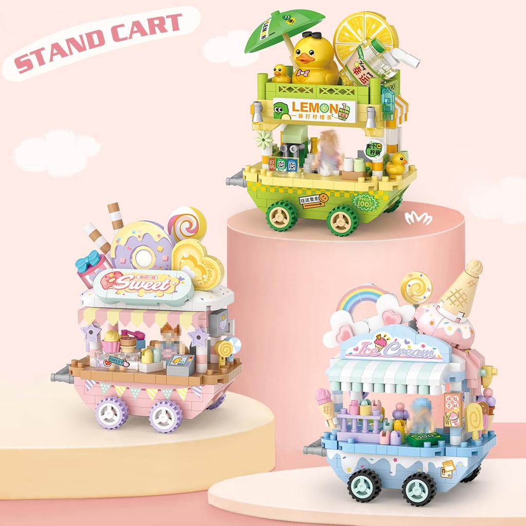 MEIEST Σετ Δομικών Τουβλών Τροχήλατου Φαγητού 3 Τεμαχίων, Παιχνίδι Δομικών Τουβλών Κόκκων Συλλογής Cityscape, Διακόσμηση Σπιτιού