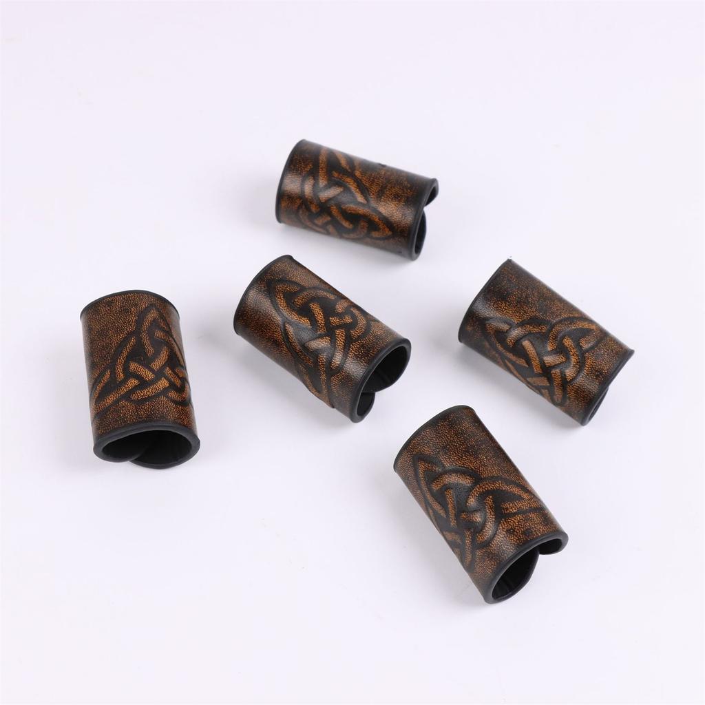 Retro Viking Style PU Leather Hair Ties Fashion Hair Accessories With Celtic Knotwork Hair Decors For Daily Wear