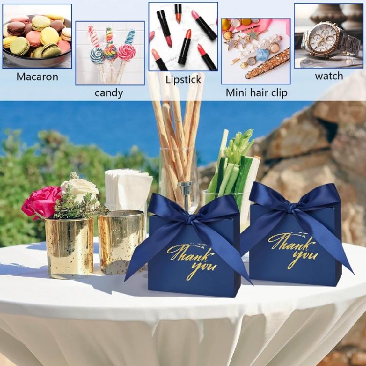 Festival European Style Paper Candy Box With Gold Embellishments Paper Candy Container for Parties and Ceremonies