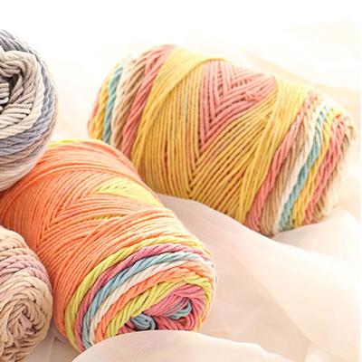100grams Warm Scarf Rainbow Color Sweater DIY Crochet Knitting Wool Yarn Hand-woven Cotton