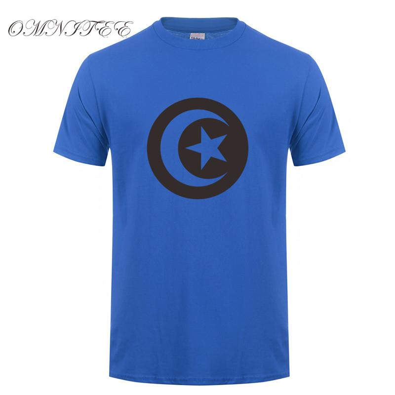 Omnitee New Fashion Tunisia Flag T Shirts Unisex Summer Style Short Sleeve Cotton Oneck Fashion Tunisian Tshirts Tops Oz011