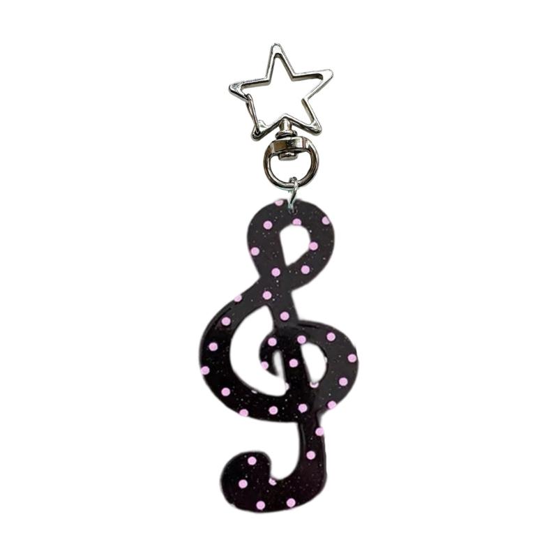 Fashionable Keyring With Music Symbol Detailing Multipurpose Functional Accessory For Keys Bags Gift For Friend