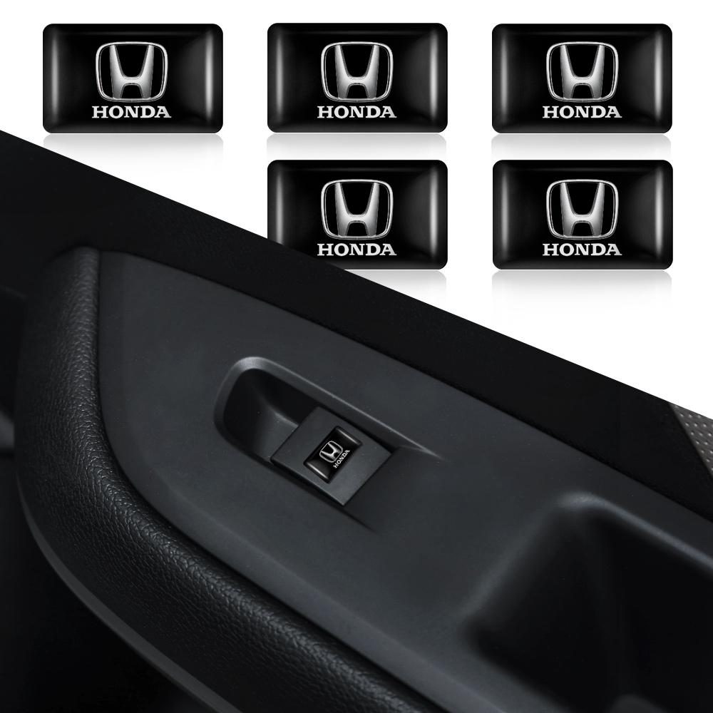 CKU5 5/10/20Pcs 3D Car Interior Epoxy Sticker Logo Decal Badge Decor Accessories For Honda Civic City Accord Odyssey Xadv Vezel Jazz