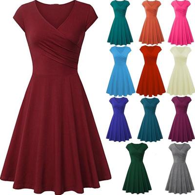 Seksowna sukienka slim fit Seksowna elegancka sukienka damska w jednolitym kolorze i dopasowanym kroju