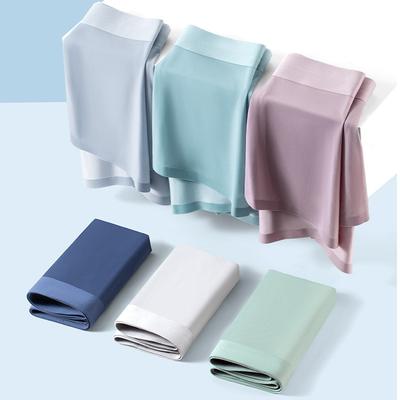 Ice Silk Nude Mid-Waist Underwear Men'S Comfort 10A Antibacterial Mulberry Silk Crotch Men'S Underwear