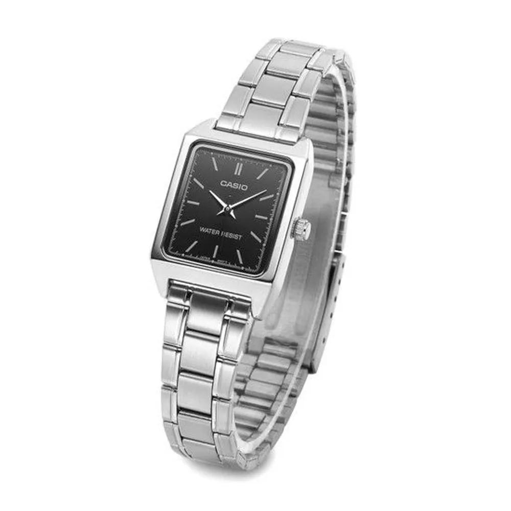 Women's Analog Square Metal Wristwatch (LTP V007D 1EUDF)