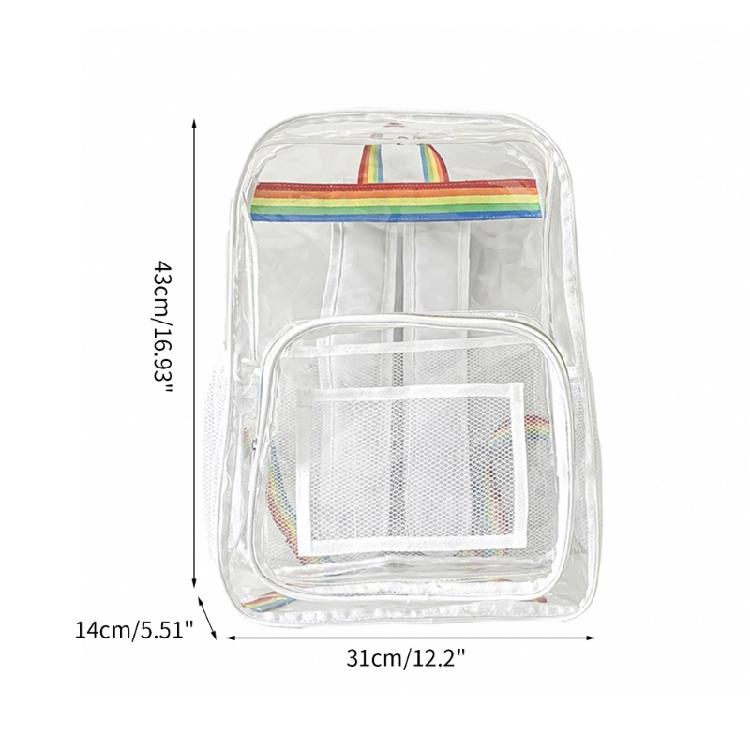 Fashion Bookbags Waterproof Clear Bags Teens Student Schoolbag Casual Bags