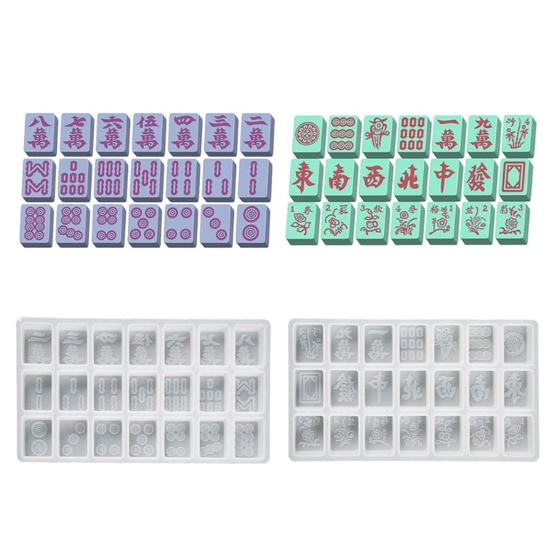 Silicone Small Mahjong Mold DIY Crystal Drop Gel High Mirror Idea for Creative Mold Handmade Accessories