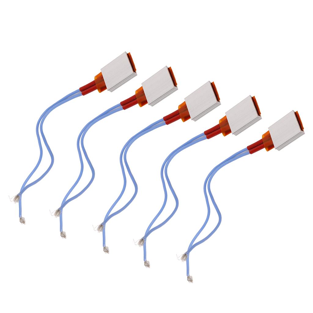 5 Pcs PTC Heating Element Continuous Heat Output Automatic Constant Temperature Ceramic Thermostat Heater Plate