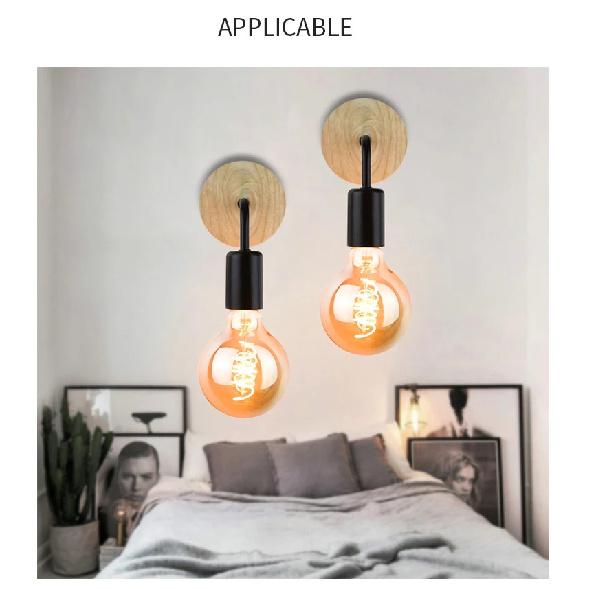 LED Wall light Sconces Fixtures 110V/220V E27 Iron Retro LED Wall Lamps Indoor Lamp Kitchen Bedside Living Room Bedside Lamp