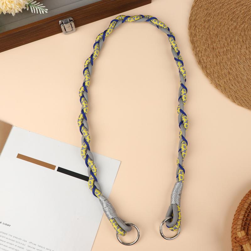 Knotted Nylon Bag Strap Anti-slip Adjustable Wide Shoulder Replacement Strap for Backpack Purse Office Use