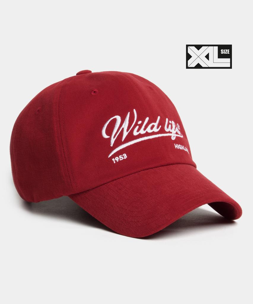 Peullaeto Oversized Peach Fabric Ball Cap Xl Wild Life Cap Red