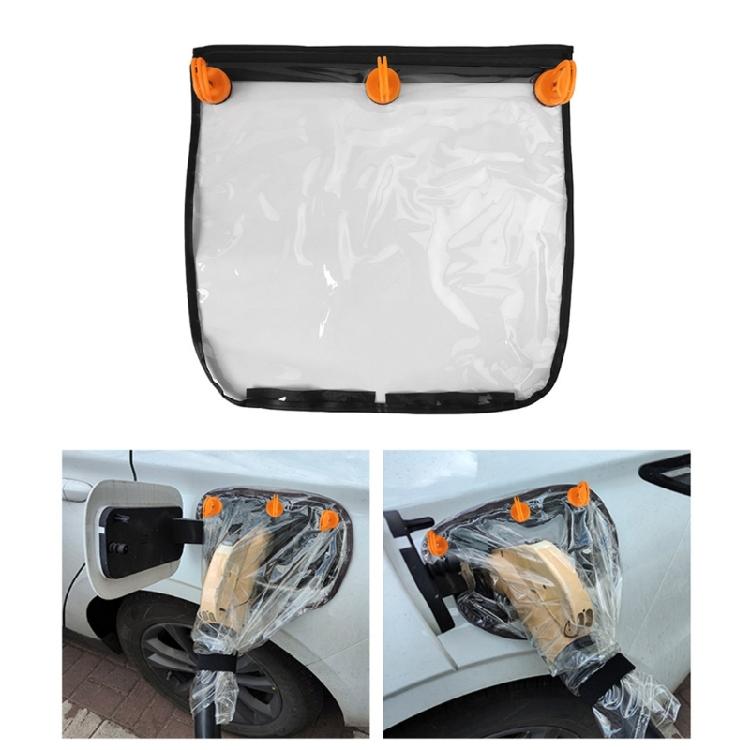Electric Car Charging Interface Rain Cover Suction Cup Fixed Weatherproof Electric Car Charging Port Protection Cover