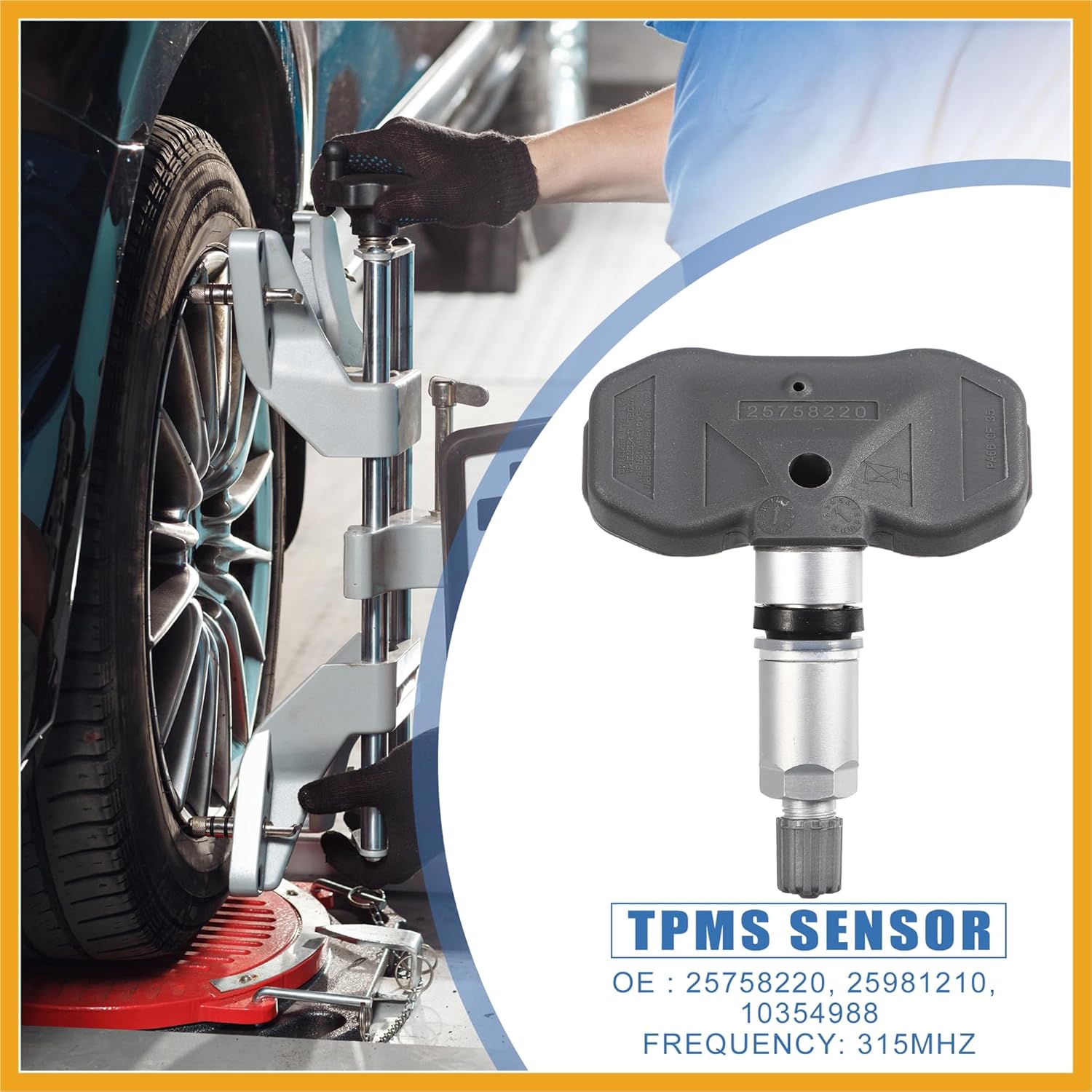 

4pcs TPMS Sensor 25758220 10306573 25981210 for Cadillac STS XLR for Chevrolet Corvette 2005-2009 10306573 Plastic Gray Replacement