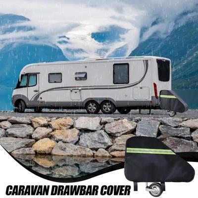 Trailer Hitch Covers Tongue Jack Protective Cover Waterproof Windproof RV Shade 600D Oxford Cloth For Rain Snow Sunlight