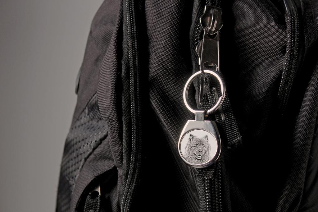 Keeshond, Dutch Barge Dog, Smiling Dutchman, - keychain with a dog, keychain with a print, personalized pendant from the Art-Dog brand