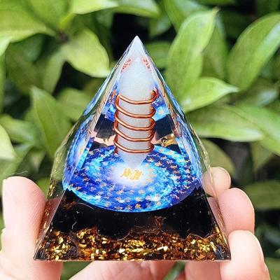 Crystal Gravel Pyramid Ornament - Home & Office Resin Decoration Gift
