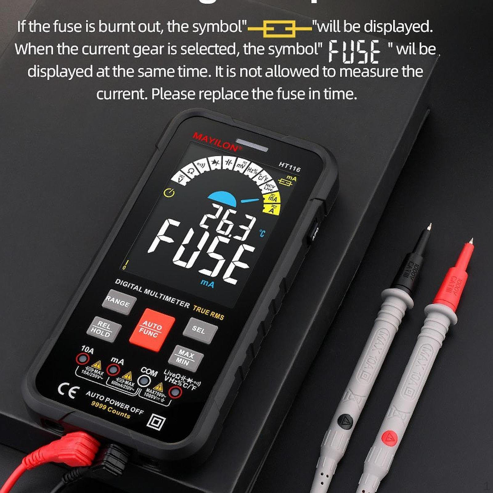 

Digital Multimeter Electrician Tool Handheld Multifunctional Electric Auto Ranging Accurate Smart