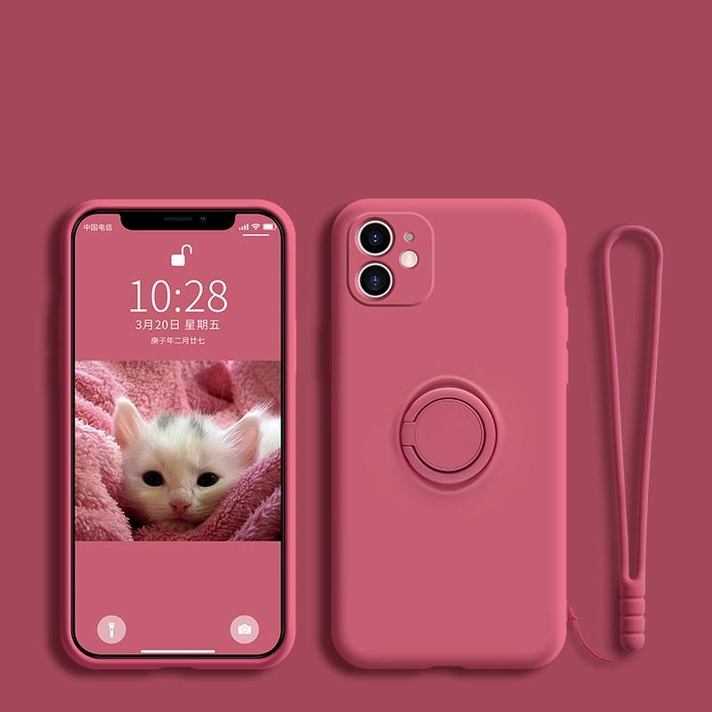 

Магнітний тримач-кільце Стійка Чохол Для Xiaomi POCO X3 NFC Mi 10T Pro 10 Lite Redmi Note 11 9 8 7 Pro 9S 9A 9C Рідкий силіконовий чохол For POCO X3 NFC