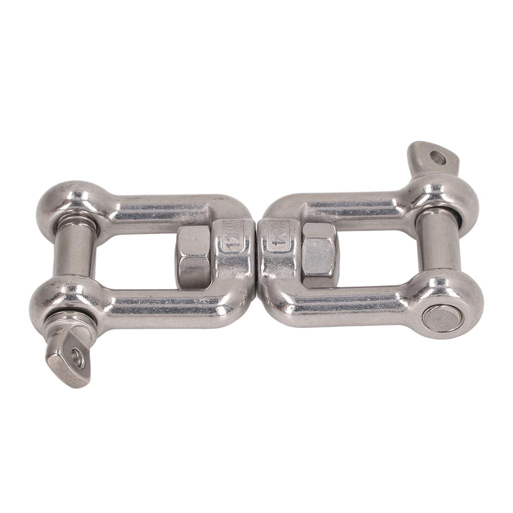 304 Stainless Steel Double Jaw Shackle Rustproof Universal Jaw Anchor Connector for Hardware Lifting Connection 12mm