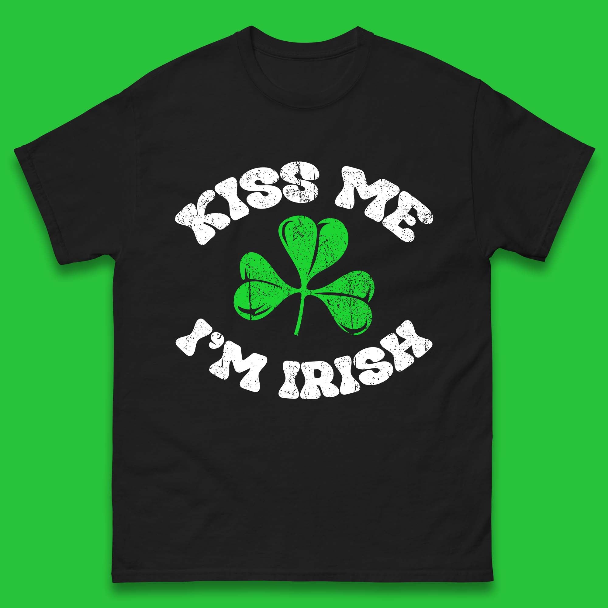 Kiss Me I m Irish St. Patrick s Day Mens T-Shirt Womens Tops Tees 2XL