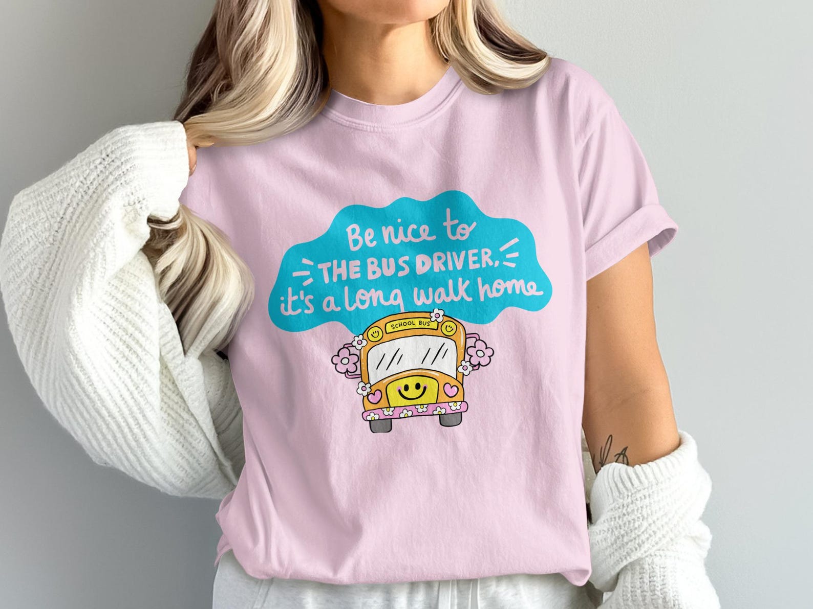 Funny Bus Driver T-Shirt | School Appreciation Tee L