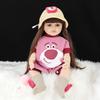 Realistic 55cm 22inch Soft Silicone Reborn Baby Doll With Clothes Magnetic Pacifier Feeding Bottle Set Handmade Girl Birthday Gift