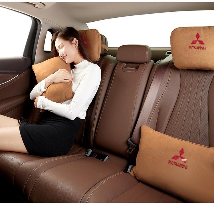Mitsubishi-Compatible Car Headrest and Lumbar Support Pillow, Maybach Style