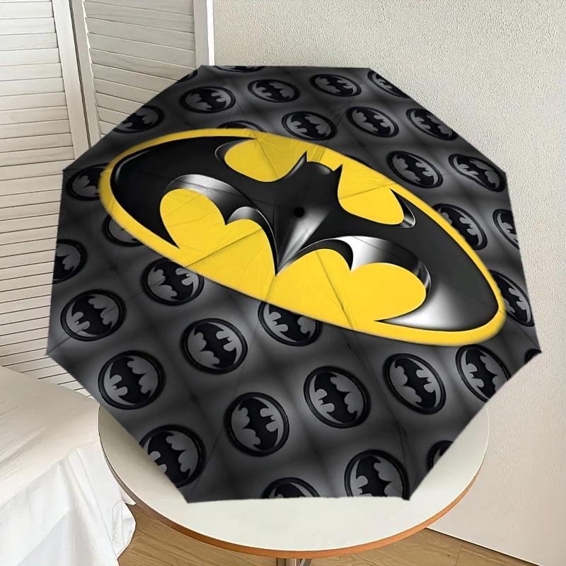 1PC Warner Batman Logo Umbrella-8-Rib Reinforced, Automatic Open, Lightweight & Durable-A56