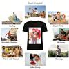 Funny Anime Three-Person Interaction Print Top Trendy Unisex T-Shirt With Jealous Scene Pure Cotton T-shirt