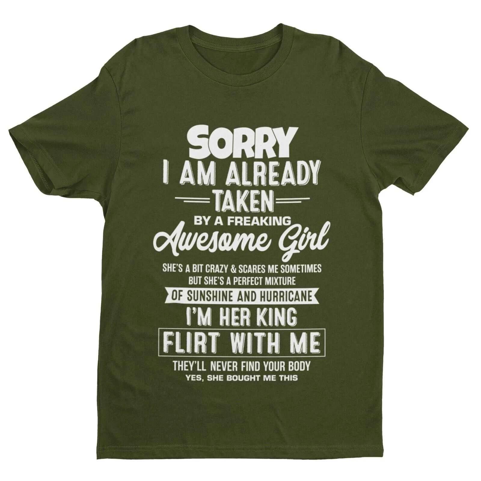 Funny Relationship T-Shirt – Sorry, I’m Already Taken by a Freaking Awesome 2XL