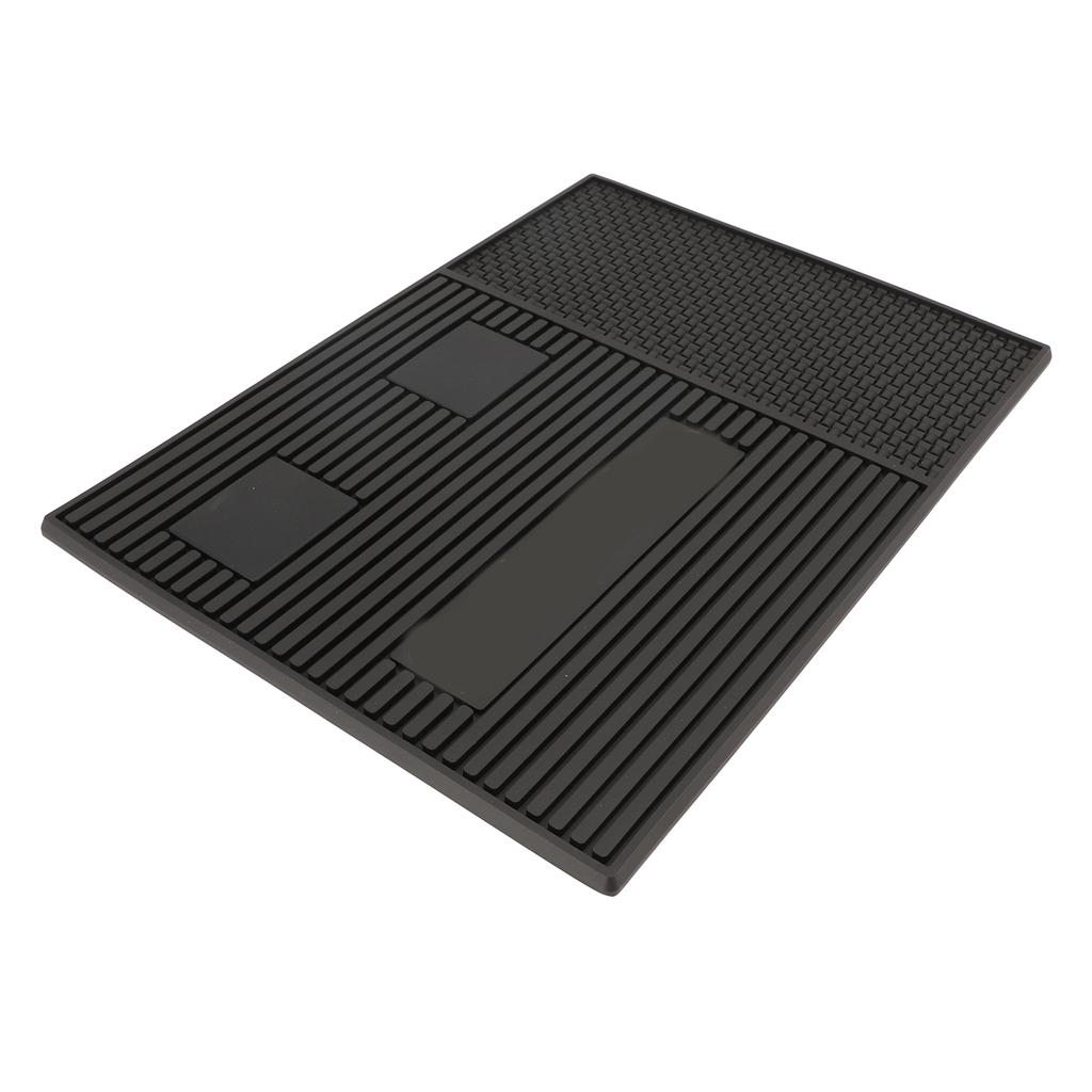 Barbershop Station Mat Hairdressing Tool Organizer Pad Magnetic Anti Slip Mat for Clippers Scissors Barber Accessories