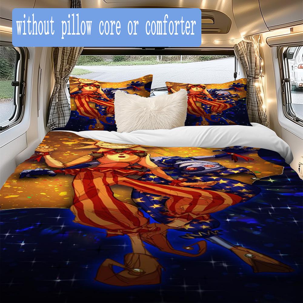Sun & Moon Jester Anime Print Pattern Bedding,Quilt Set Quilt Cover Pillowcase Home Birthday Gift (1*duvet cover+2*pillowcase,without core)ZSJT0917373