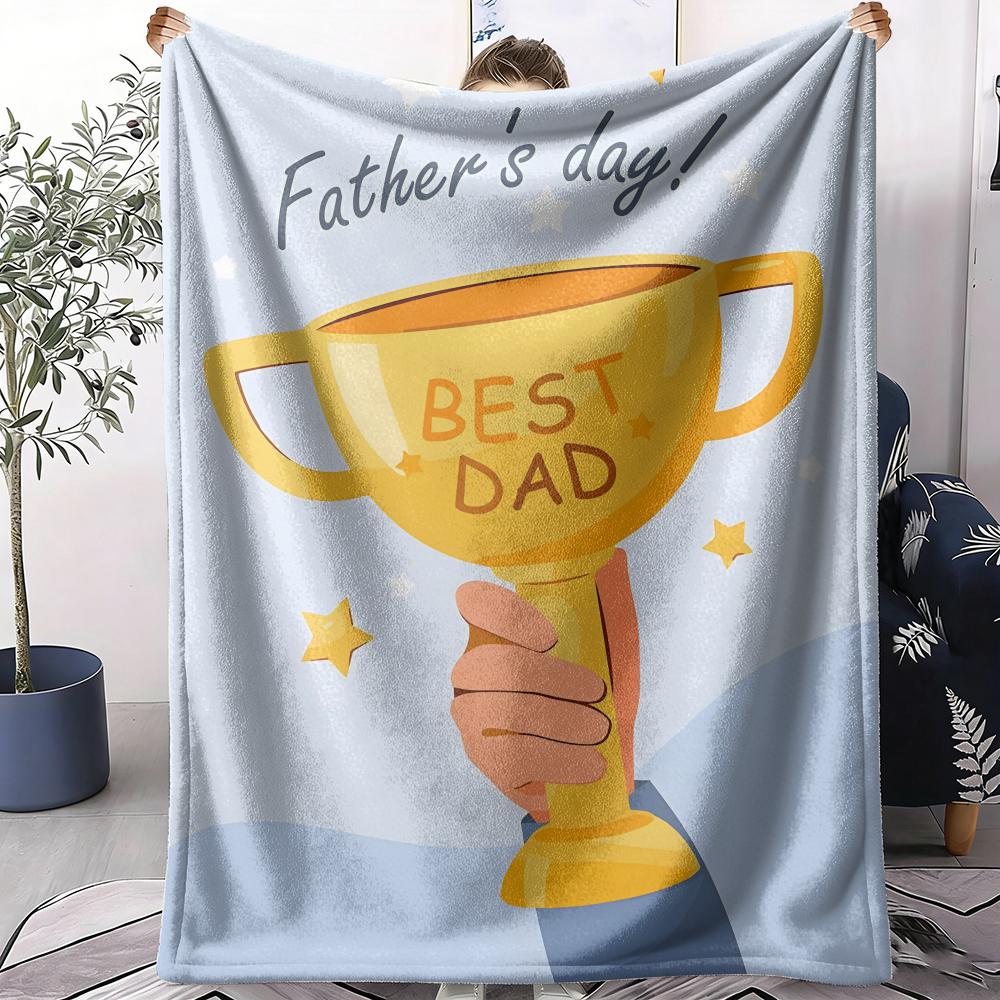 Father's Day Throw Soft Flannel AC Blanket Lightweight Summer Nap Throw Cozy  Blanket for Sofa Bed Travel Home