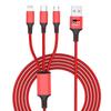 Car Emblem 3in1 Type C Lightning Micro USB Fast Charging Cable for Toyota TRD GR Yaris Corolla Auris Rav4 Land Vios LEVIN Camry Prado