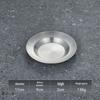 ZISIZ 17cm Korean Style Stainless Steel Divided Snack Plates, 2-Pack