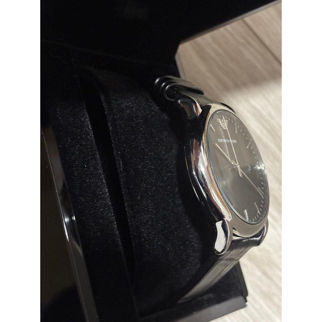 Used EMPORIO ARMANI black analog watch
