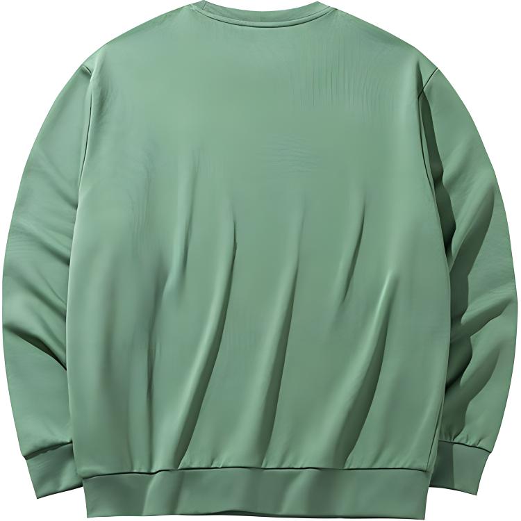 Anta Lifestyle Series Loose Fit Solid Color Sweatshirt Unisex tops Hetian-Green 972438701-9