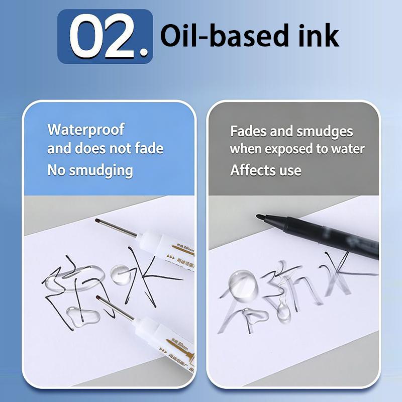 1Pc Long Needle Marker Pen Waterproof Deep Hole Metal Bathroom Woodworking Tile Screw 20Mm Dash Pen Marker Pen