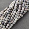 Size 6 MM 8 MM 10 MM Size, Genuine Natural Polish Stone Web Jasper Gemstone Beads, Black Round Loose Beads.